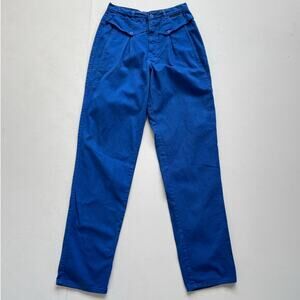 Vintage 80's Blue High Rise Western Pants / 32-13 ROCKY MOUNTAIN Bareback Cobalt